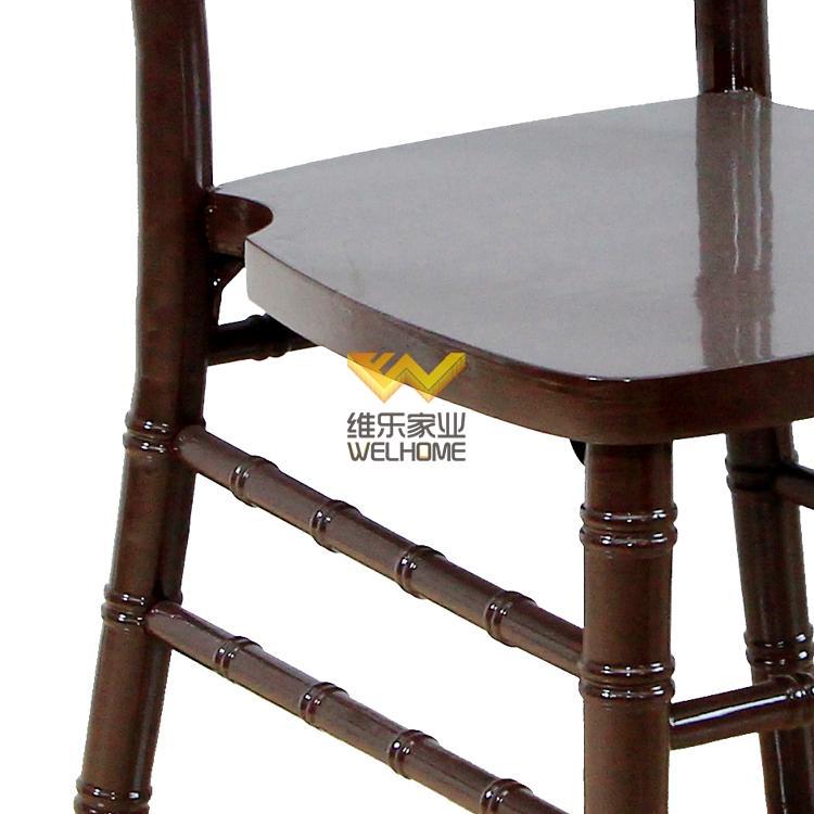 Wooden Dark Brown Stacking Chiavari Chair